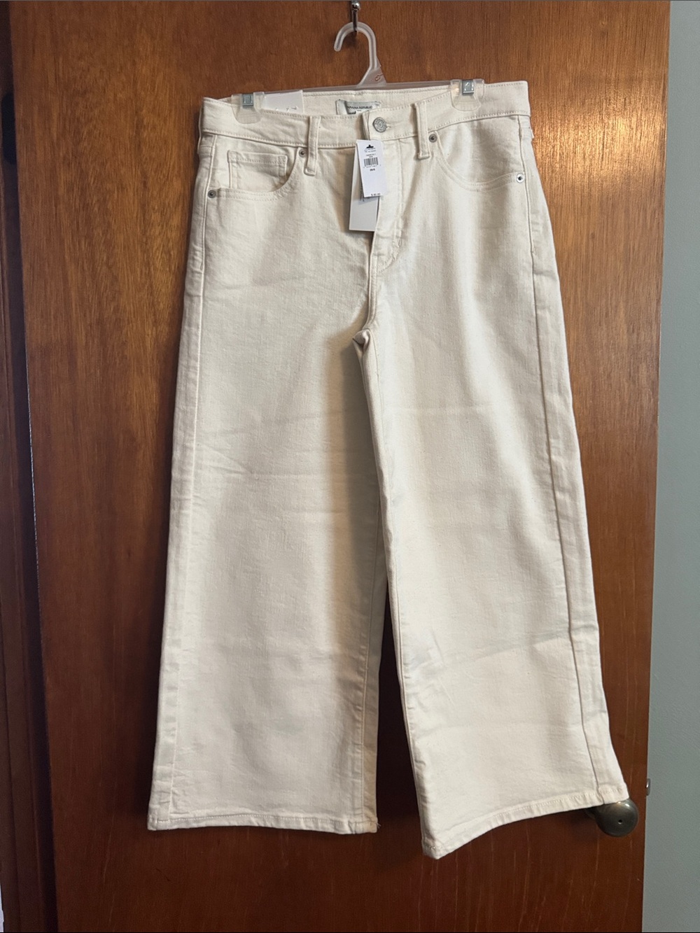 Banana Republic Cream Bootcut Jeans